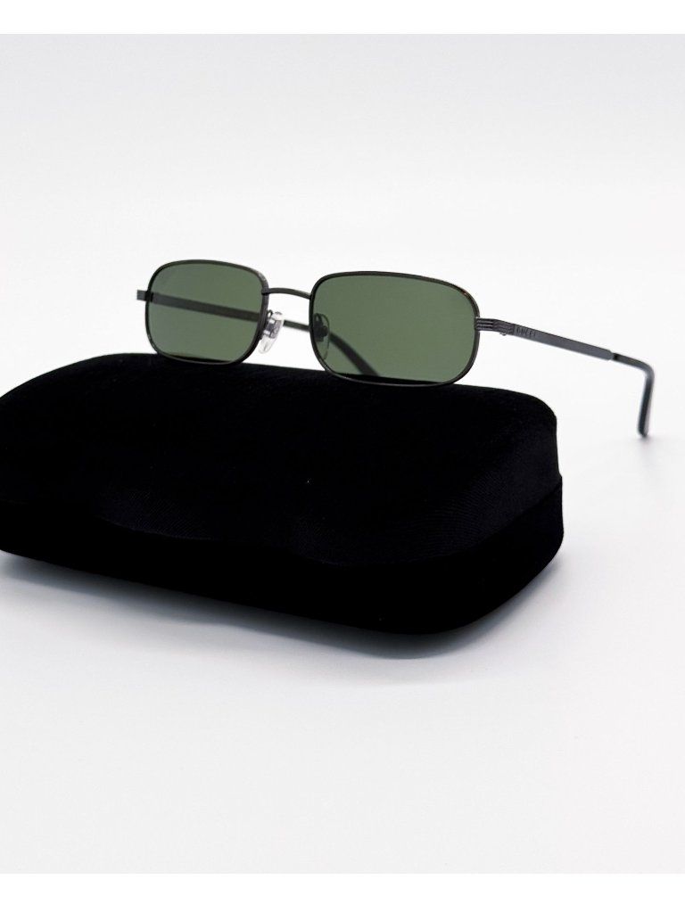 New Gucci Grey Green Square Unisex Sunglasses Gg1457s 003